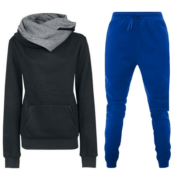 Usmixi Tracksuits Set for Women Womens Hoodies Sweatshirt Jogger Pants 2 Piece Outfits Casual Solid Drawstring Long Sweatpants Lounge Sets Sports Sweatsuit Sets with Pocket Clearance Under $10