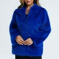 thumbnail image 1 of Usmixi Womens Winter Faux Fur Jacket Plush Coat for Women Long Sleeve Soft Fluffy Fleece Sherpa Jacket Casual Solid Open Zipper Plus Size Fuzzy Furry Outwear 2023 Faux Fur Jacket, 1 of 5