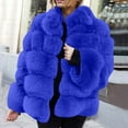 thumbnail image 1 of Usmixi Womens Winter Fleece Coat Womens Faux Furry Jacket Long Sleeve Plus Size Casual Solid Plush Coats Open Front Stand Neck Fuzzy Fleece Outerwear Fleece Coat, 1 of 6