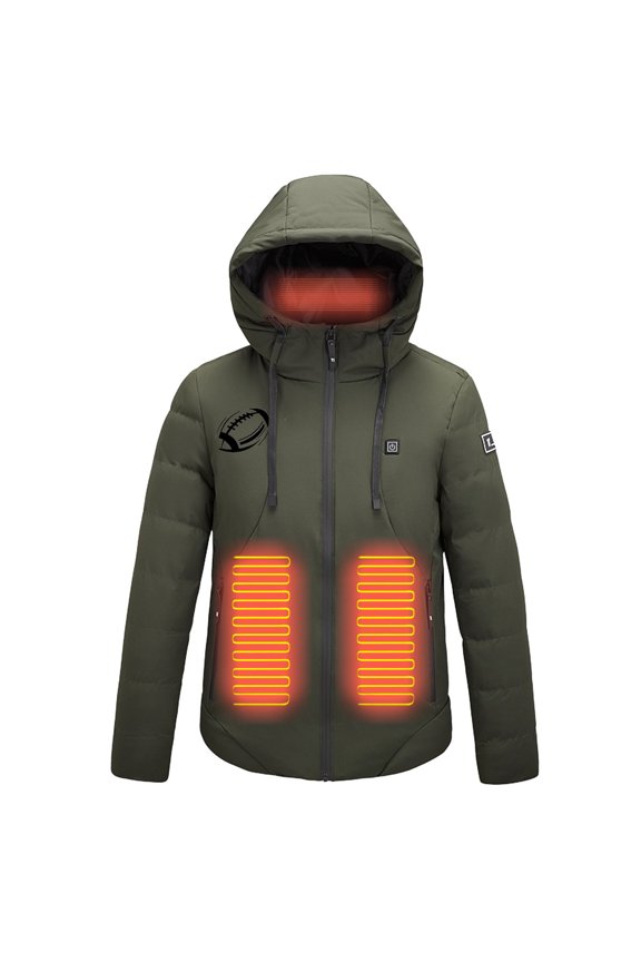 Usmixi Womens Winter Heated Jacket Womens Heated Coat 4 Area 3 Gear Adjustable USB Heating Jacket Open Zip Long Sleeve Men And Women Heated Coat with Pocket 2023 Heated Jacket