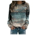 thumbnail image 1 of Usmixi Womens Winter Sweatshirt Clearance Crew Neck Sweatshirt Women Fashion Long Raglan Sleeve Tie Dye Pullover Tops Blouses Plus Size Ladies Fall Comfy Sweatshirts 2023 Sweatshirt Deals, 1 of 3