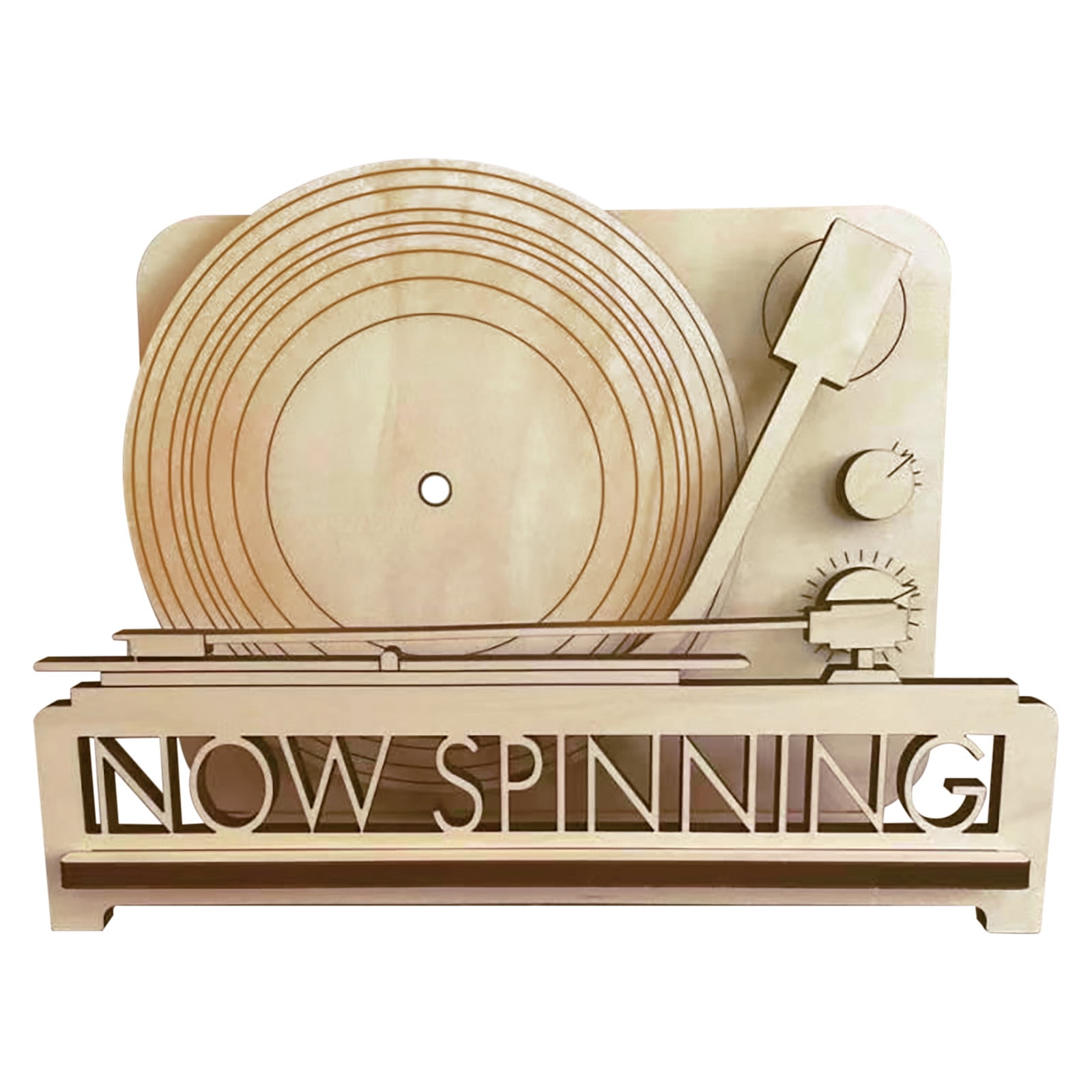 Usmixi Wooden Record Player Storage Rack Phonograph Storage Rack Record ...