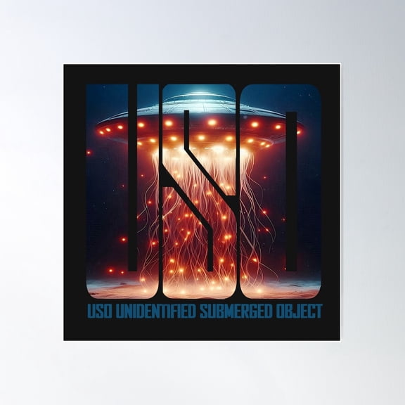 Uso Unidentified Submerged Object Poster Wall Art, Modern Wall Decor For Living Room Bedroom, 24x24 UNFRAMED
