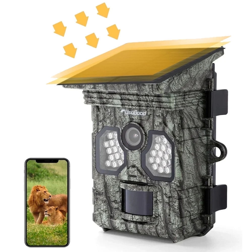 Usogood Solar Trail Camera 4K 48MP, Night Vision, IP66 Waterproof