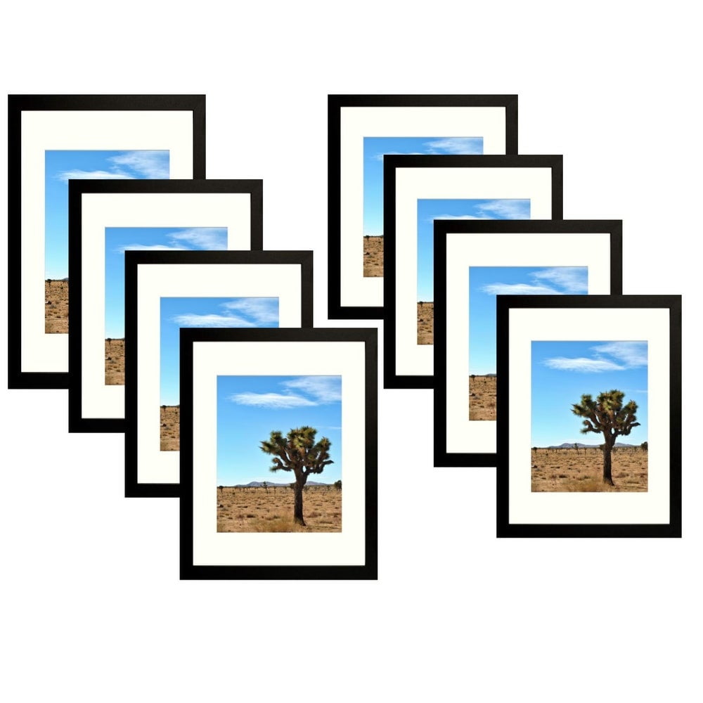 Uspridefurniture 16x20 MDF Picture Frame,Set of 8,Black