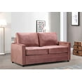 thumbnail image 1 of Uspridefurniture Borland 70'' Velvet Square Arm Sofa Bed,Pink, 1 of 5