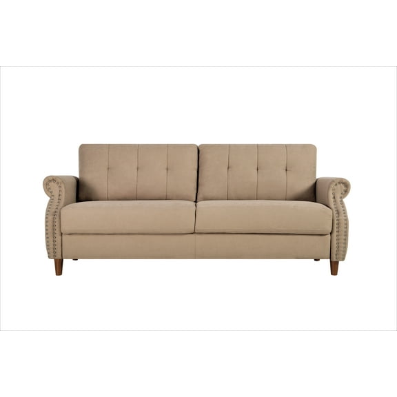 Uspridefurniture Briscoe Sofa, Camel Polyester