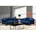 thumbnail image 1 of Uspridefurniture Carbon Classic Nail - head Chesterfield 2 Piece Living Room Set Blue, 1 of 5