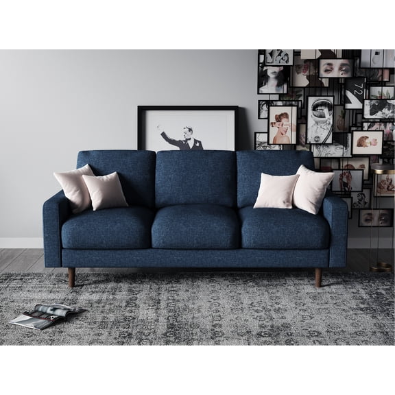 Uspridefurniture Craigmont 71.7'' Square Arm Sofa,Blue
