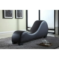 Uspridefurniture Dilys Faux Leather Armless Chaise Lounge