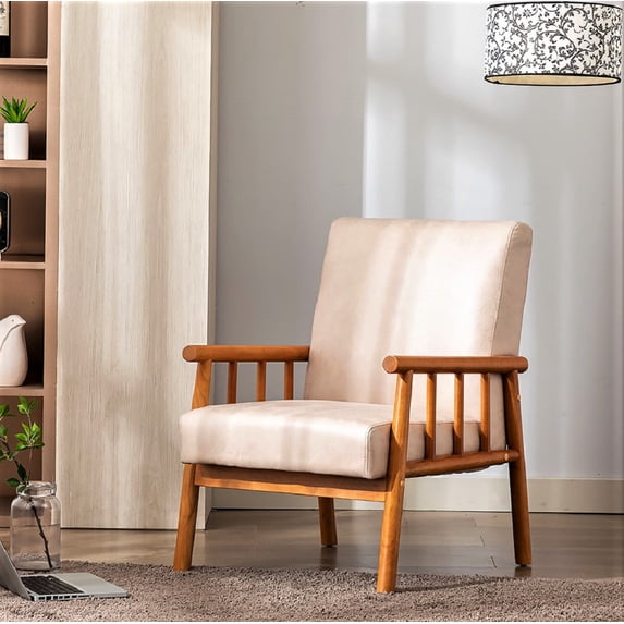 Uspridefurniture Dube 25'' Wide Accent Armchair, Beige