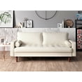 thumbnail image 1 of Uspridefurniture Faux Leather Back Support Mid Century Sofa, White, 1 of 2
