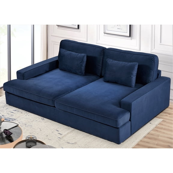 Uspridefurniture Over Size Sofa Bed, Dark Blue