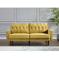 thumbnail image 1 of Uspridefurniture Feemster 69.3'' Velvet Square Arm Sofa -Yellow, 1 of 5