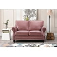 thumbnail image 1 of Uspridefurniture Fegley 61.42'' Velvet Rolled Arm Loveseat -Pink, 1 of 5