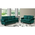 thumbnail image 1 of US Pride Furniture Feingold 2 Piece Velvet Living Room Set, Removable Cushions, Sofa Loveseat, 1 of 5