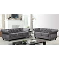 thumbnail image 1 of Uspridefurniture Fender Velvet 2 Piece Living Room Set, Gray, 1 of 5