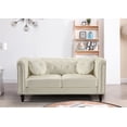 thumbnail image 1 of Uspridefurniture Fogg 64.17'' faux leather Rolled Arm Loveseat -Beige, 1 of 5