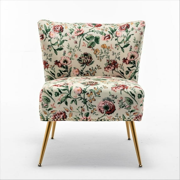 US Pride Furniture Friant 25"W Pink Microfiber Upholstered Slipper Chair