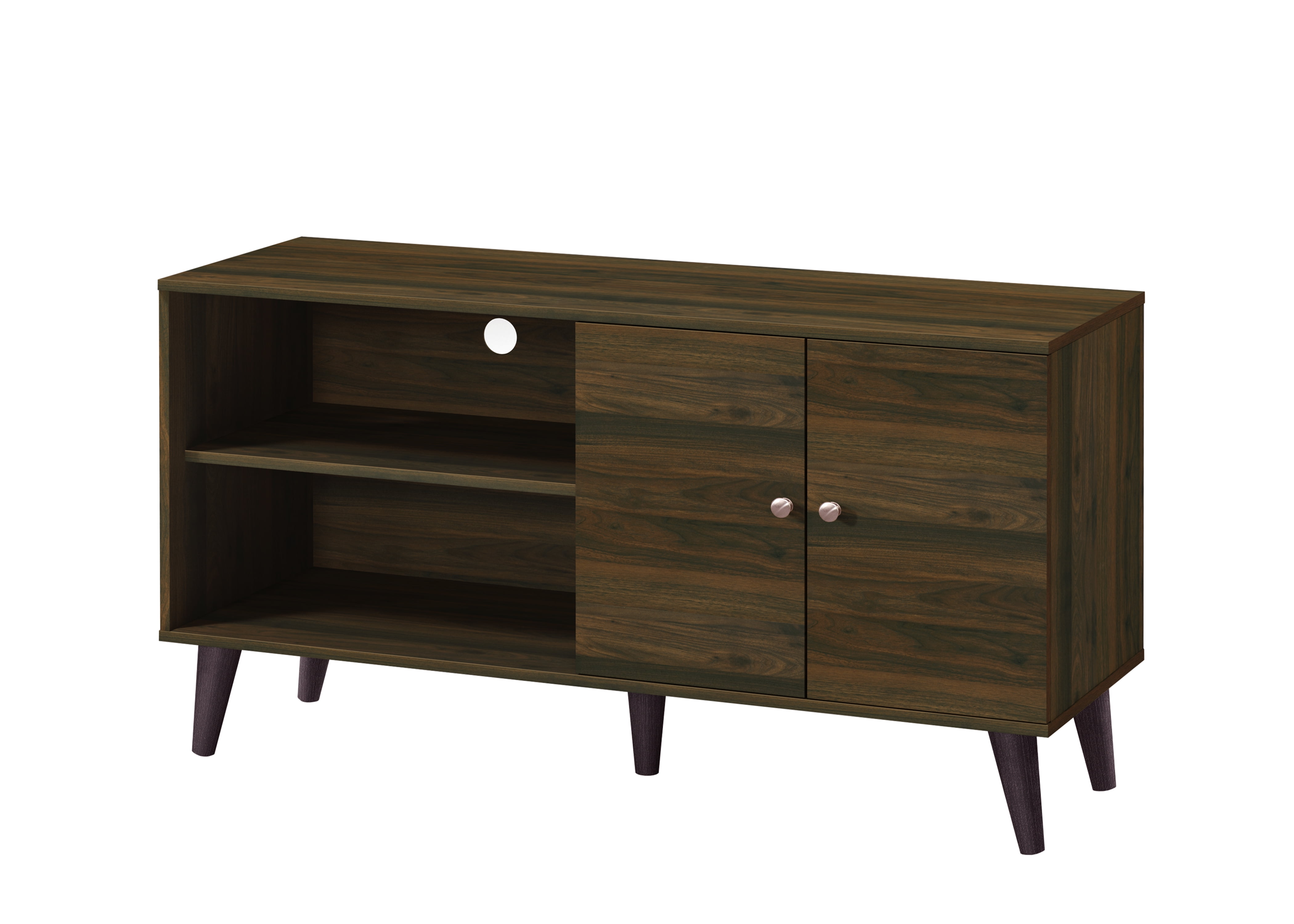 Uspridefurniture Galileo TV Stand with 2 Doors for TVs up to 70", Walnut