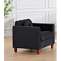 Uspridefurniture Gerame 32'' Wide Tufted Velvet Armchair -Black