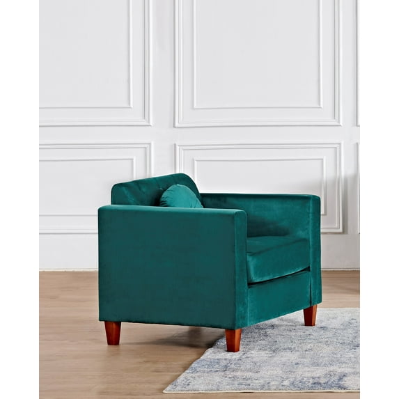 Uspridefurniture Gerame 32'' Wide Tufted Velvet Armchair -Green