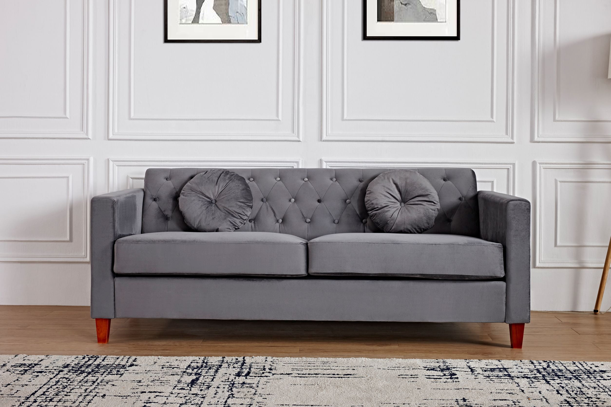 Grey square sofa discount