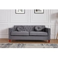 thumbnail image 1 of Uspridefurniture Gerame 79.5'' Velvet Square Arm Sofa, Gray, 1 of 5