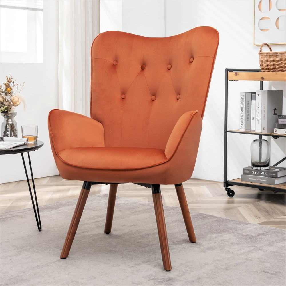 Red wingback online armchair