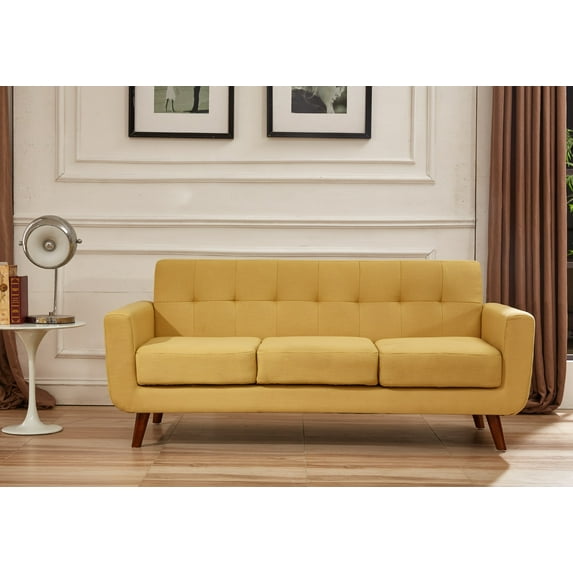 Uspridefurniture Lester Square Arms Sofa -Yellow