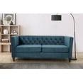 thumbnail image 1 of Uspridefurniture Lisette 73.3'' Velvet Square Arm Sofa,Blue, 1 of 5