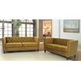 thumbnail image 1 of Uspridefurniture Lisette Velvet 2Pcs Living Room Set,Yellow, 1 of 5