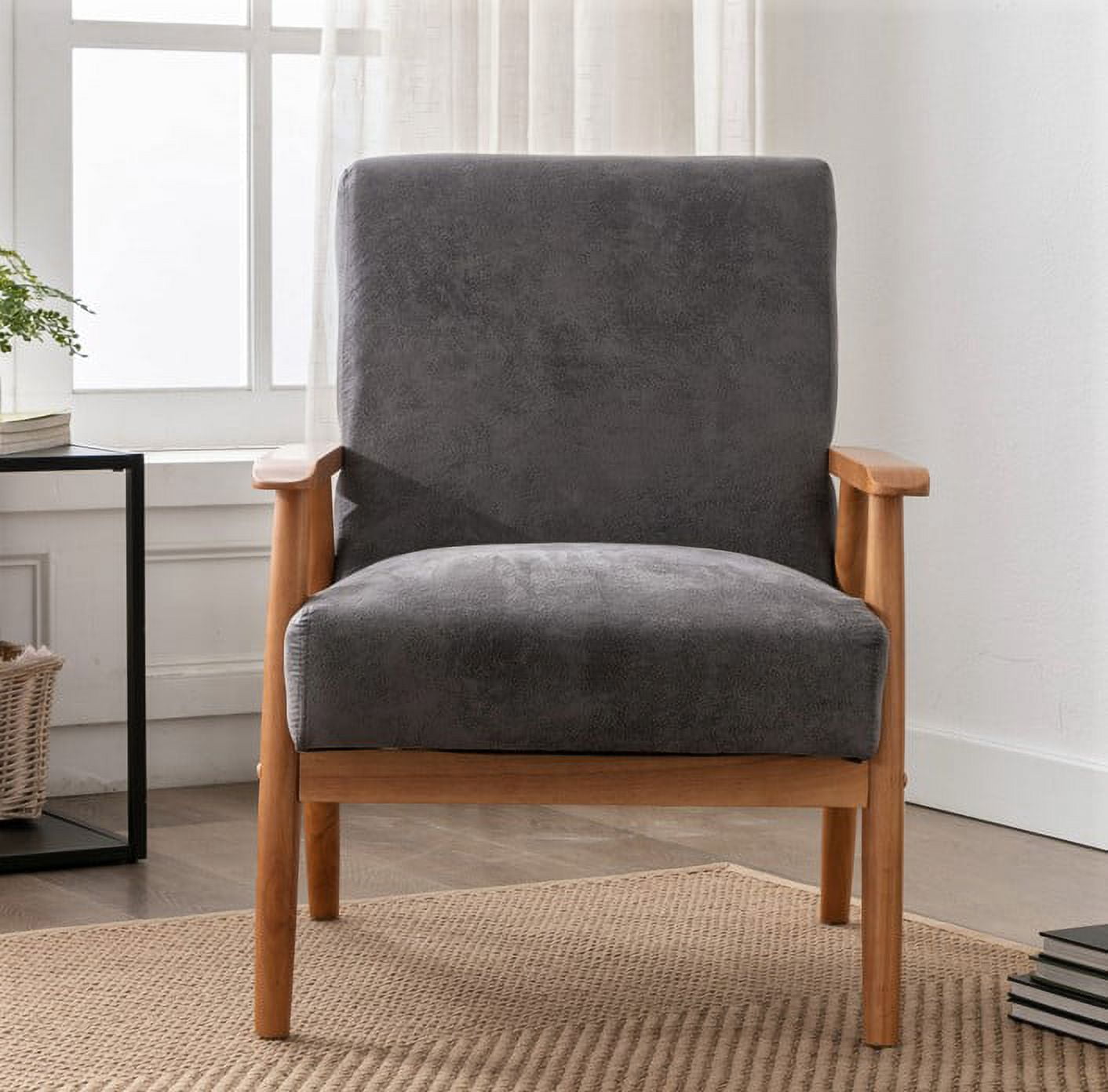 Uspridefurniture Losurdo 25.4'' Wide Tufted Accent Chair -Gray