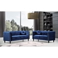 thumbnail image 1 of Uspridefurniture Lueck 2 Piece Velvet Living Room Set, Blue, Sofa Loveseat, 1 of 5