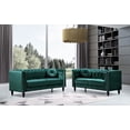 thumbnail image 1 of Uspridefurniture Lueck 2Pcs Velvet Living Room Set, Green, 1 of 6