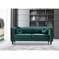thumbnail image 1 of Lueck 76'' Velvet Rolled Arm Chesterfield Sofa, 1 of 5