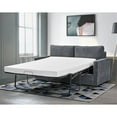 thumbnail image 1 of US Pride Furniture Manchester Corduroy 70" Square Arms Sofa Bed, Gray, 1 of 5