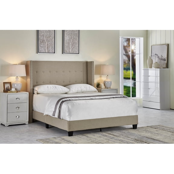 Uspridefurniture Manzano upholstered Polyester bed - Queen