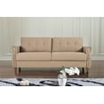 thumbnail image 1 of US Pride Furniture Matsuko 79.53" Rolled Arm Polyester Sofa , Camel, 1 of 5