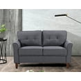 thumbnail image 1 of Uspridefurniture Mcnaboe 54.53'' Linen Flared Arm Loveseat, Gray, 1 of 5