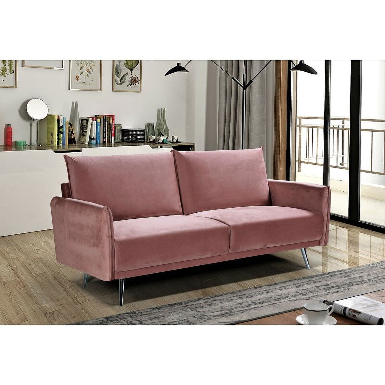 Mylinda Velvet 72.83" Wide Square Arm Sofa