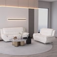 thumbnail image 1 of Uspridefurniture Sanuel 2Pcs Faux Leather living room sets, White, 1 of 5