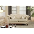 thumbnail image 1 of Uspridefurniture Tommy Chesterfield Velvet Loveseat,Ivory, 1 of 5