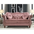 thumbnail image 1 of Uspridefurniture Tommy Chesterfield Velvet Loveseat, Pink, 1 of 5