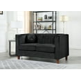 thumbnail image 1 of Uspridefurniture Velvet Loveseat -Black, Removable Seat Cushions, 1 of 5