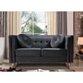 thumbnail image 1 of Uspridefurniture Velvet Loveseat, Black, 1 of 5