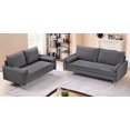 thumbnail image 1 of US Pride Furniture Villeda Velvet 2 PC Living Room Set Sofa & Loveseat Gray, 1 of 8