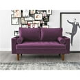 thumbnail image 1 of US Pride Furniture Womble 58'' Velvet Square Arm Loveseat, Purple, 1 of 5