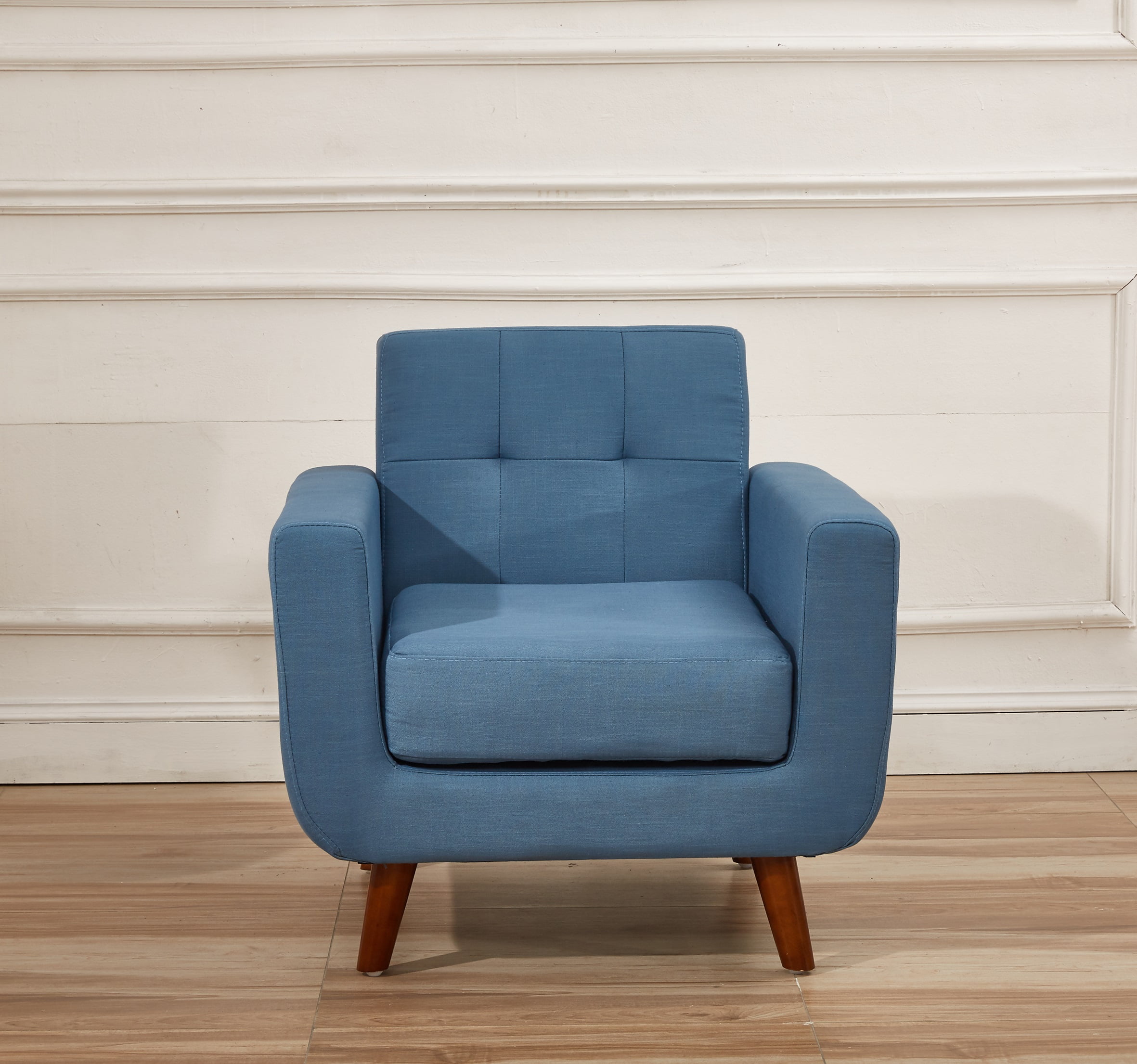 Uspridefurniture Zohaib 31.1'' Wide Tufted Linen Lounge Armchair,Blue