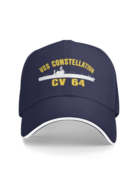 Uss Constellation Cv 64 Unisex Baseball Cap Adjustable Snapback Hats Dad Hat Trucker Hat Sandwich Cap